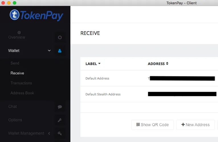 tokenpay default address